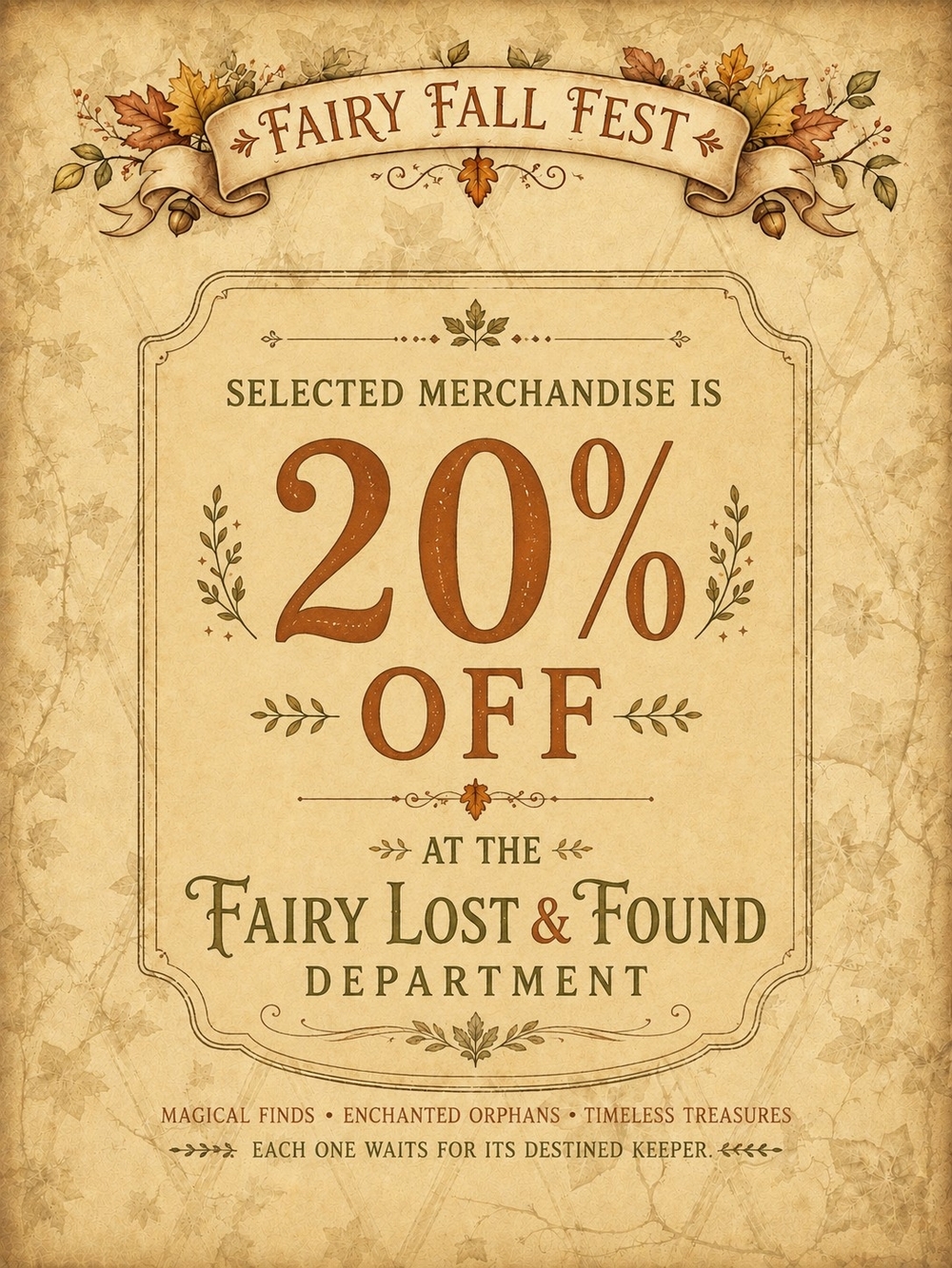 20% Off SALE 🍂Fairy Fall Fest🍂